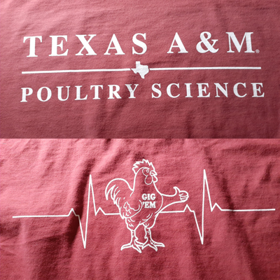 Comfort Wash Texas A&amp;M - Poultry Science - Long Sleeve - Brick Red